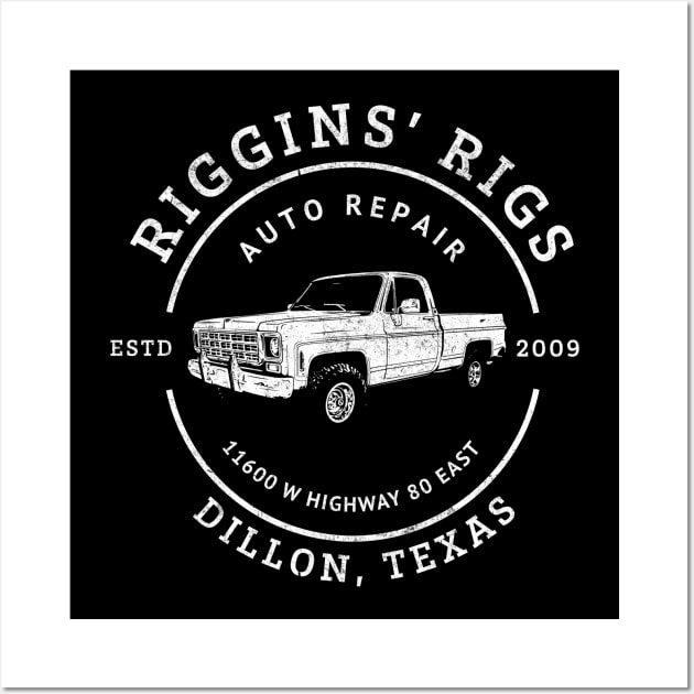 Riggins' Rigs Auto Repair - Dillon, Texas Wall Art by BodinStreet